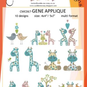 GENE GIRAFFES APPLIQUE