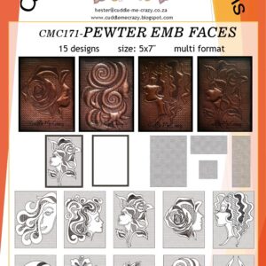 PEWTER EMBROIDERY FACES