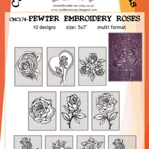 PEWTER EMBROIDERY ROSES