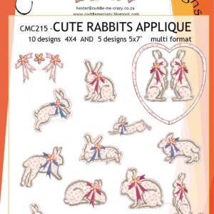 CUTE RABBITS APPLIQUE