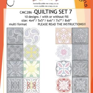 QUILTING SET 7 with or without back fill