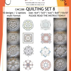 QUILTING SET 8  with or without back fill